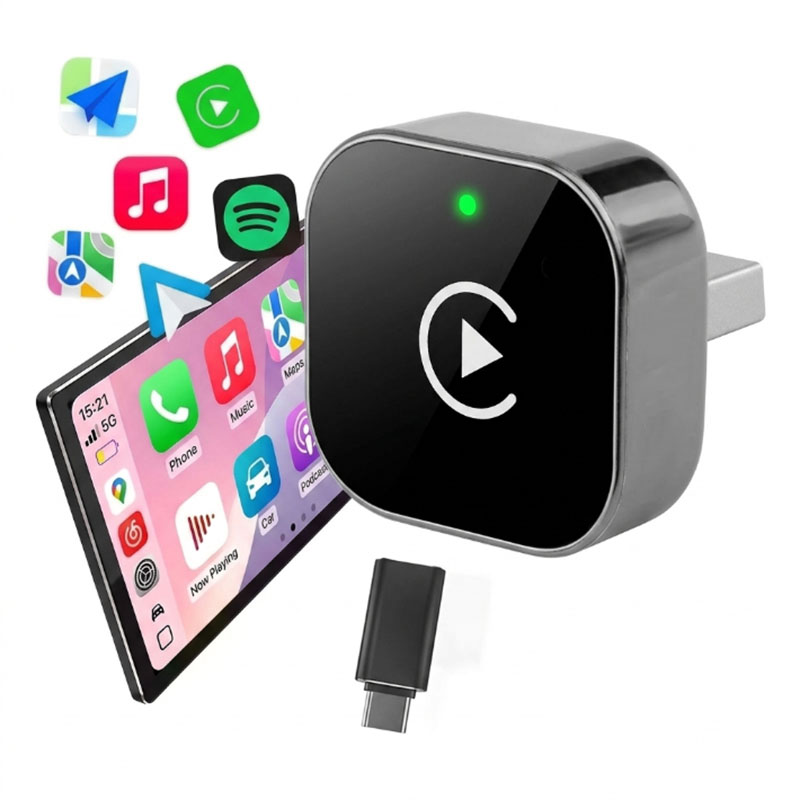 Usb C Power Adapter - 2-in-1 Wireless CarPlay Adapter Plug-and-Play for