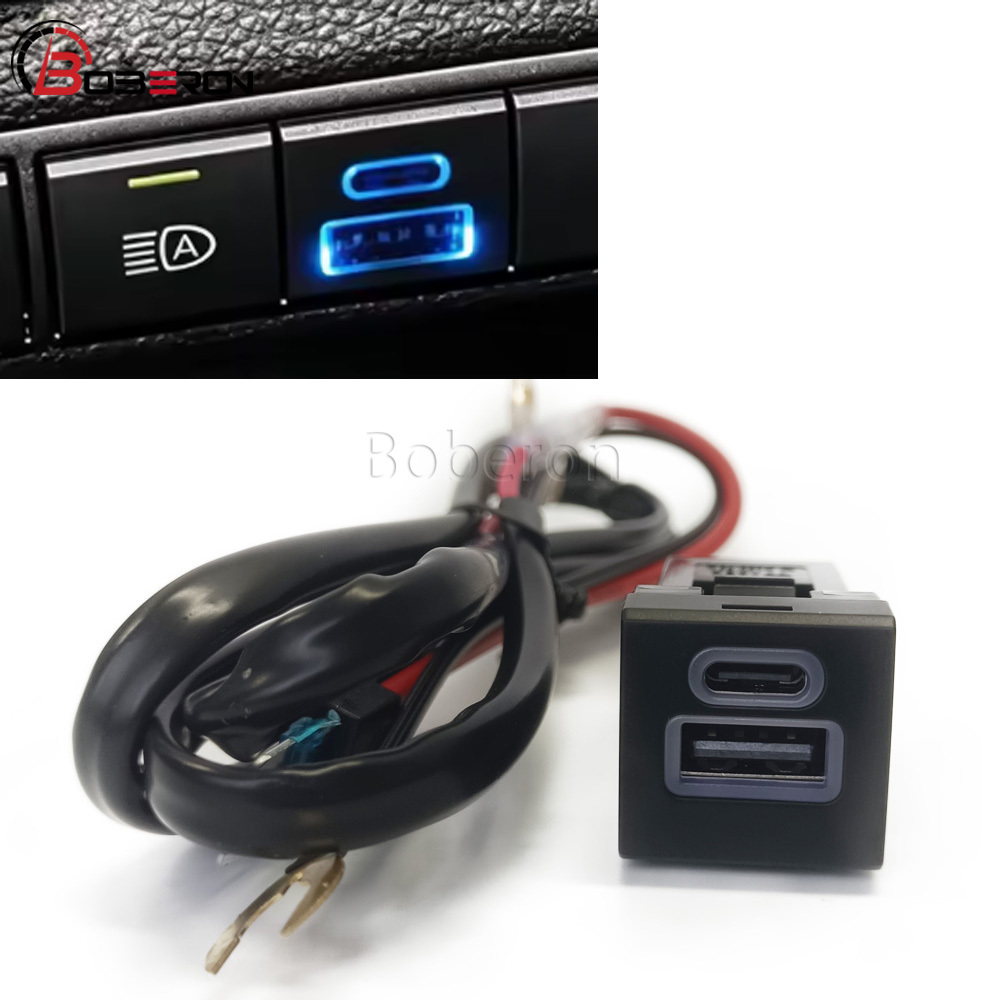 Usb C Power Adapter - 12V Dual USB QC3.0 Type-C PD