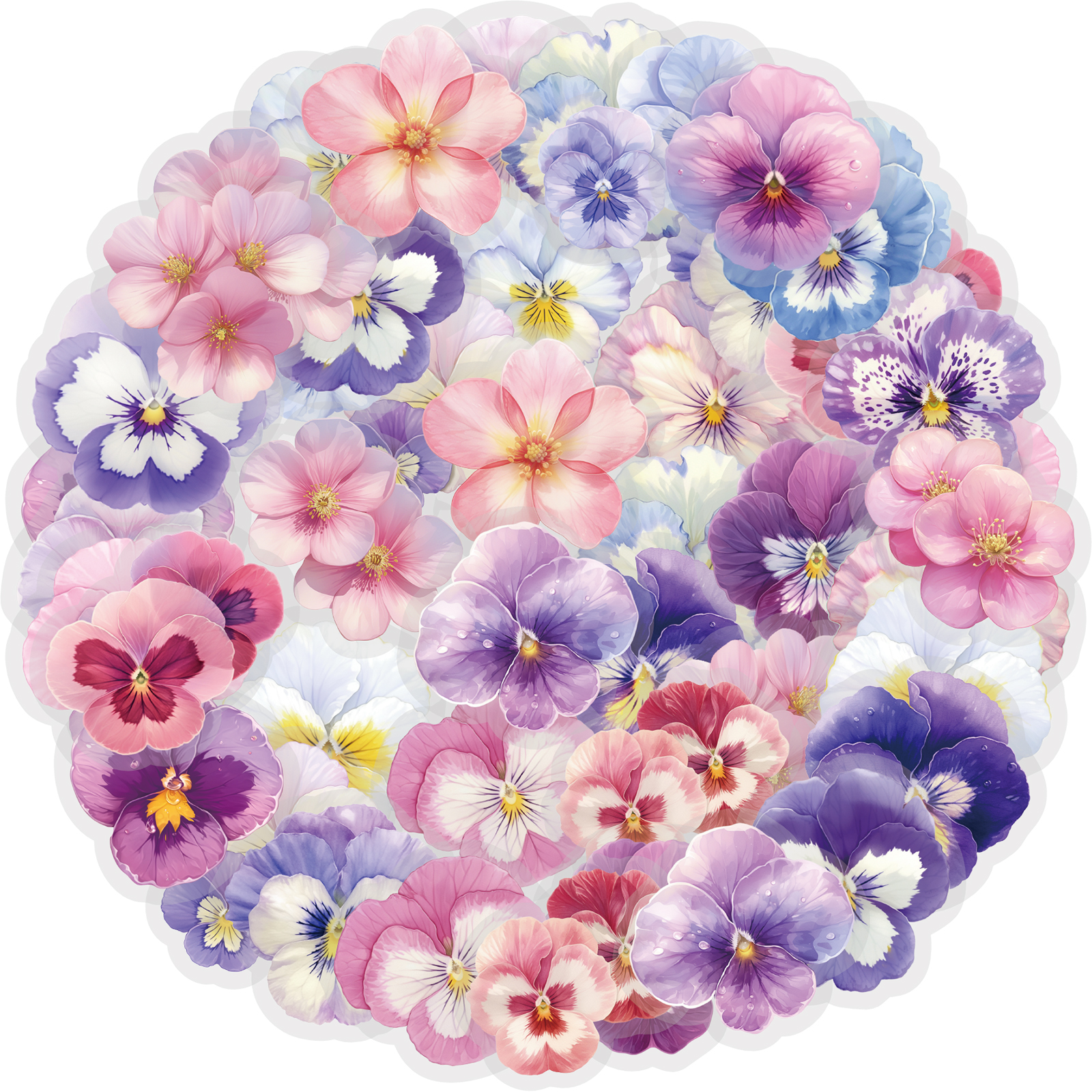 Laptop Accessories Bag - Etori Life Romantic Things Watercolor Pansy