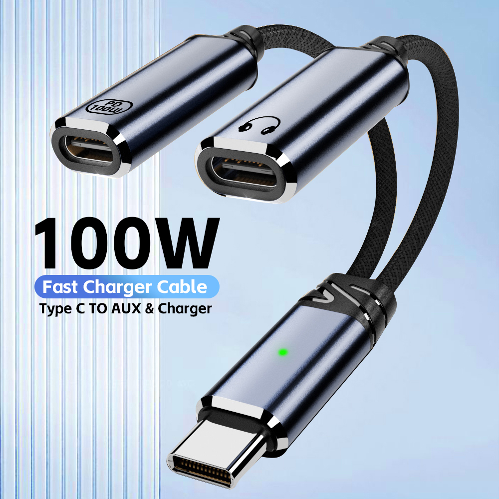 USB C Splitter 2 in 1 Headphon - Laptop Accessories Macbook ulasan dan harga