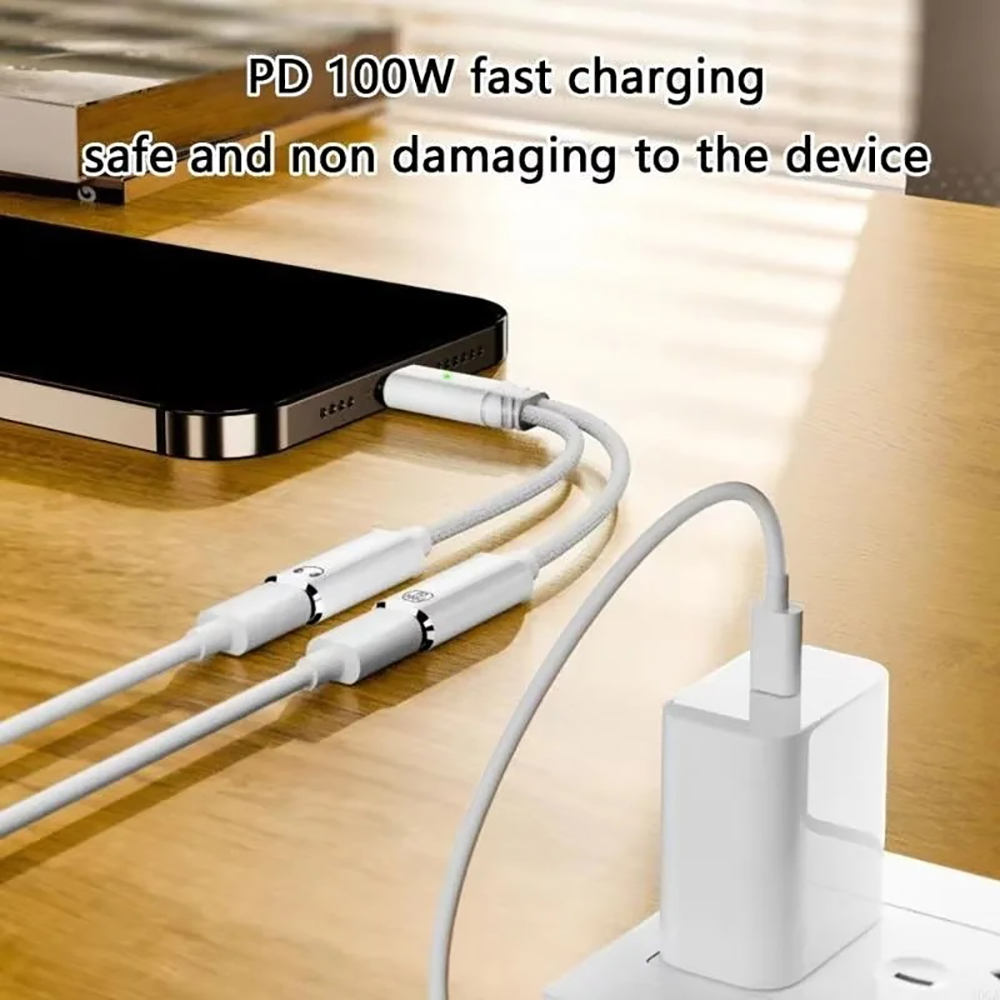 USB C Splitter 2 in 1 Headphon - Laptop Accessories Macbook ulasan dan harga