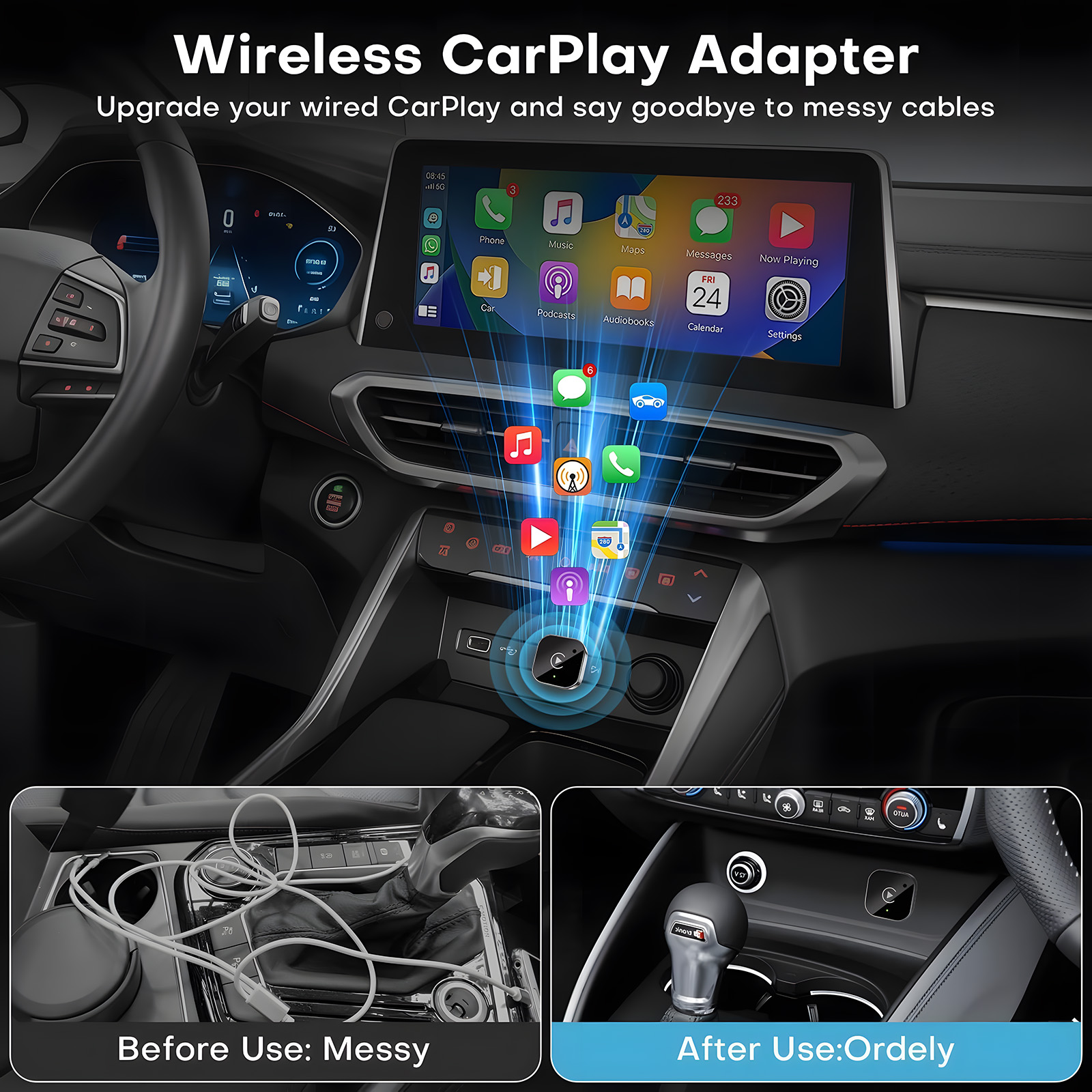 USB C Wireless CarPlay & Andro - Usb C Power Adapter ulasan dan harga