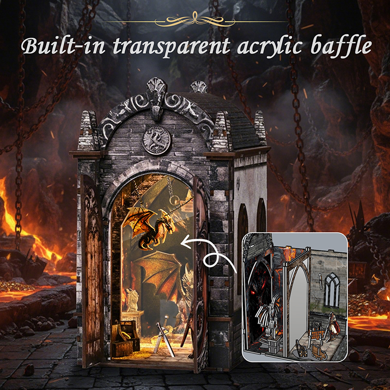 DIY Book Nook Kit Dragon Knigh - Laptop Accessories Light ulasan dan harga