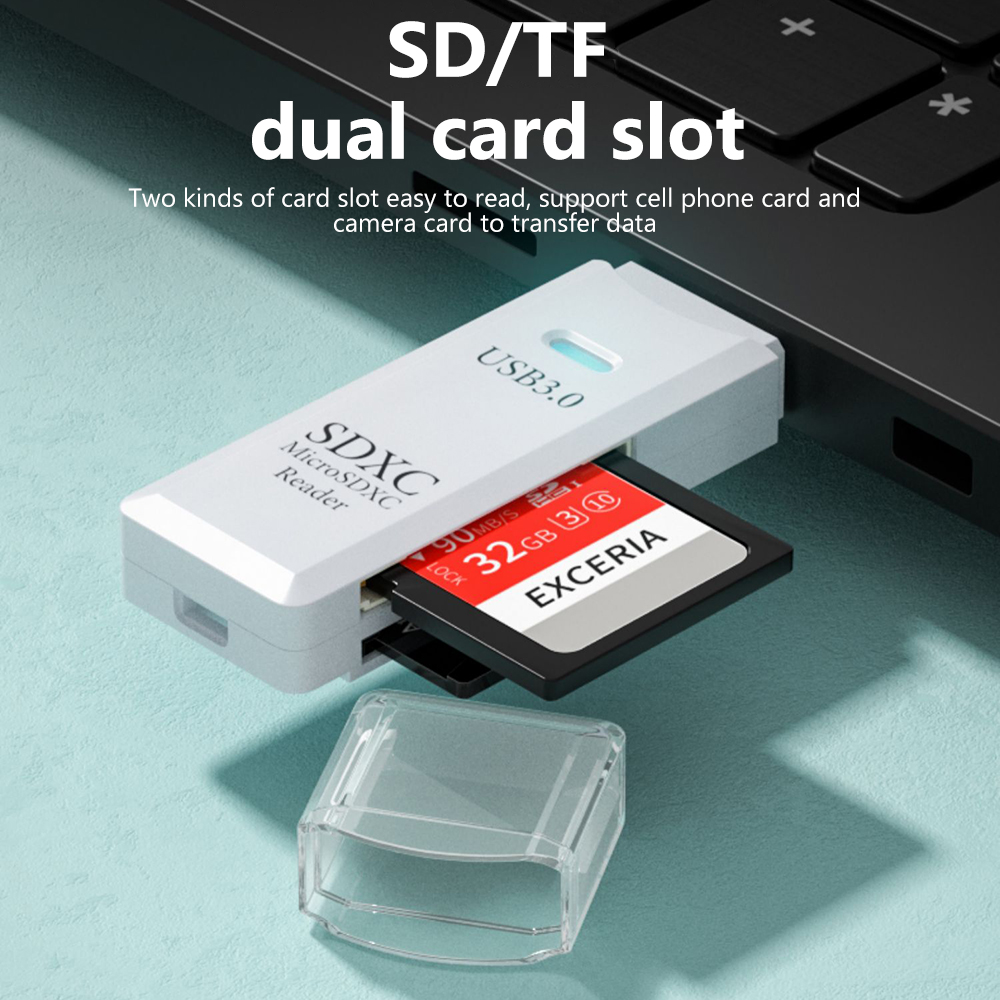 2 In 1 USB 3.0 Card Reader Por - Laptop Accessories Usb ulasan dan harga