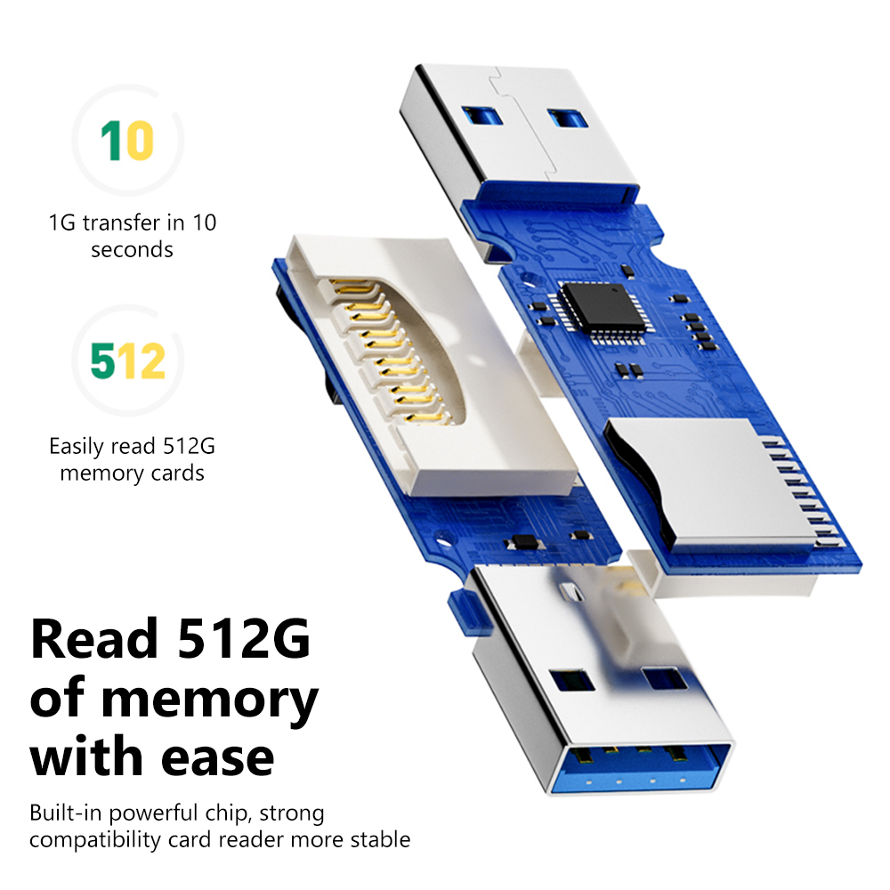 2 In 1 USB 3.0 Card Reader Por - Laptop Accessories Usb ulasan dan harga