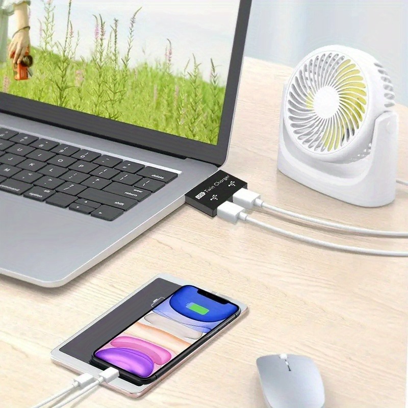 USB2.0 Splitter 1 Male To 2 Po - Laptop Accessories Macbook ulasan dan harga