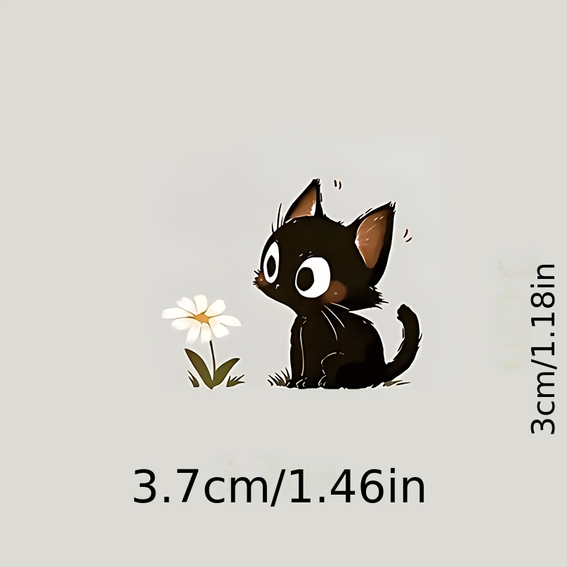 1PC Cute Black Cat Flower Stic - Laptop Accessories Bag ulasan dan harga