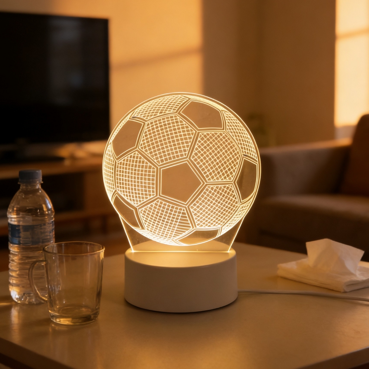 LED 3D Football Theme Table La - Laptop Accessories Light ulasan dan harga
