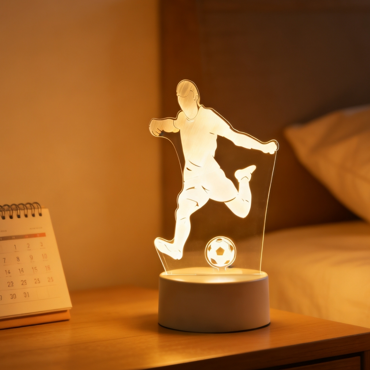 LED 3D Football Theme Table La - Laptop Accessories Light ulasan dan harga