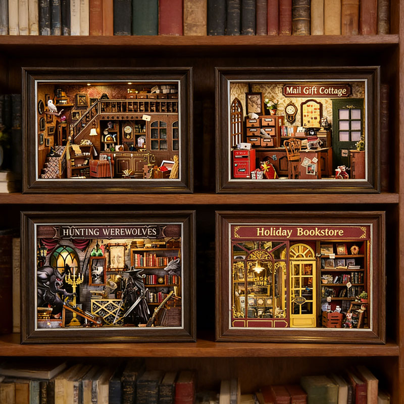 DIY 3D Wooden Book Nook Kit Mi - Laptop Accessories Light ulasan dan harga