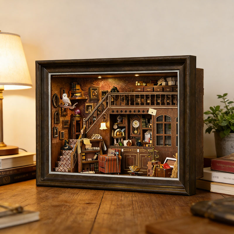 DIY 3D Wooden Book Nook Kit Mi - Laptop Accessories Light ulasan dan harga