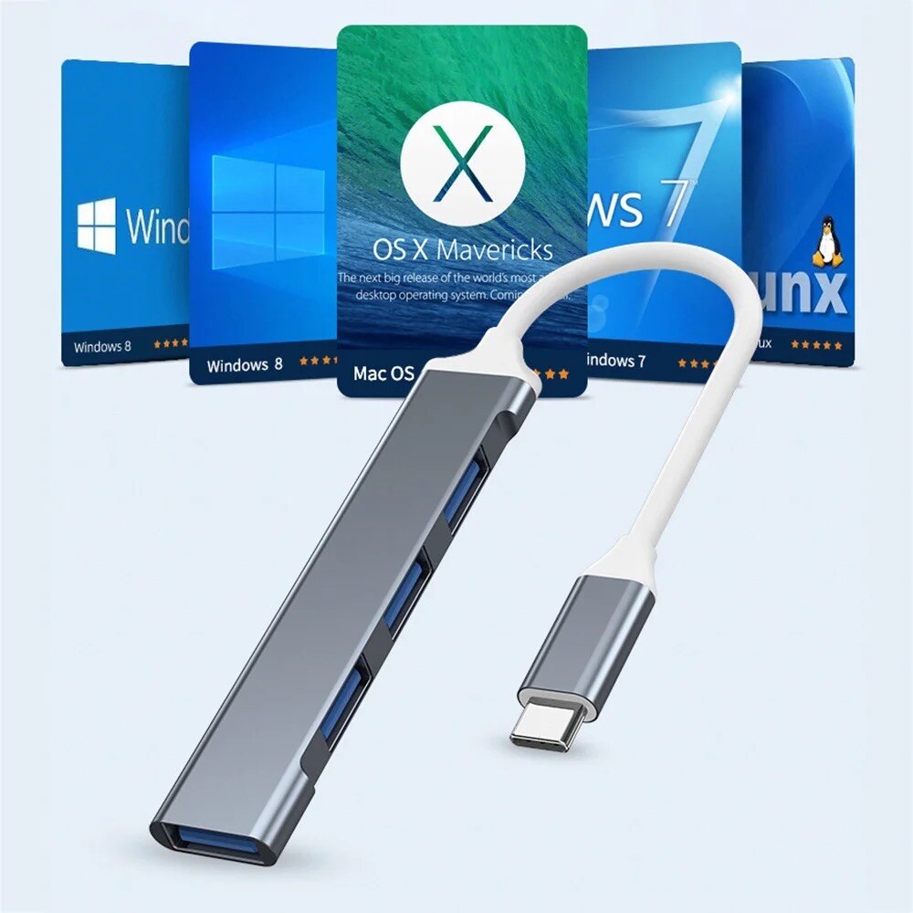 4 Ports Multi Splitter USB 3.0 - Laptop Accessories Macbook ulasan dan harga