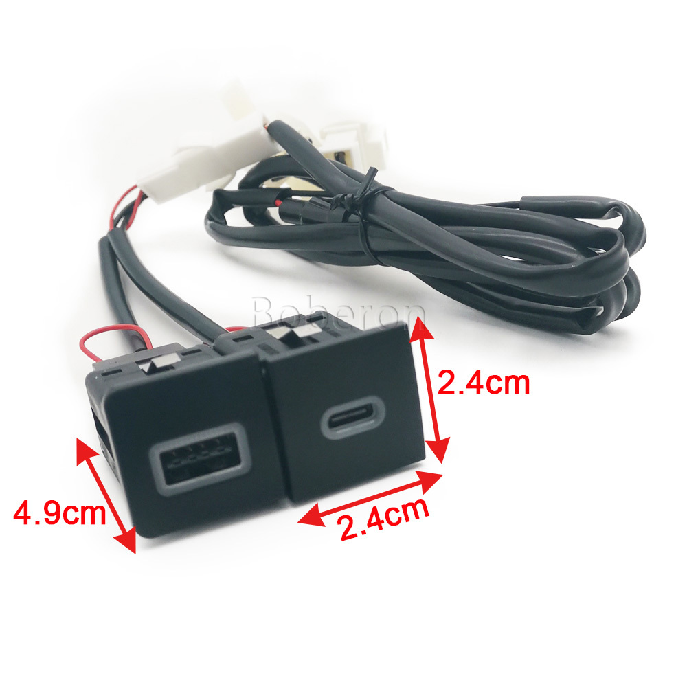 Red LED Quick Car Charger Sock - Usb C Power Adapter ulasan dan harga