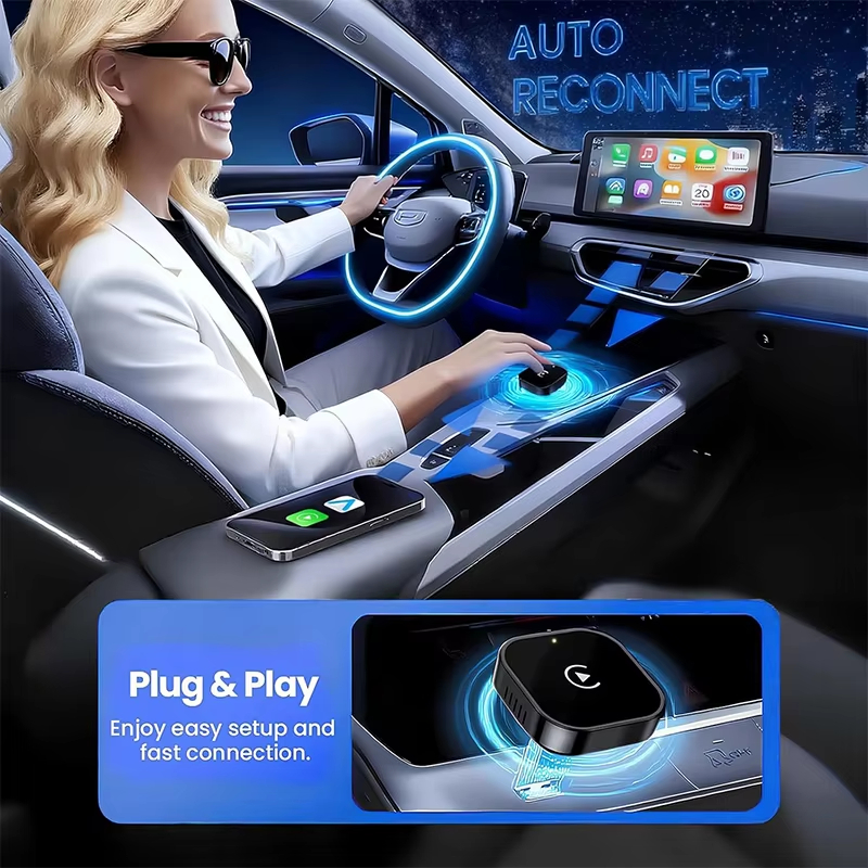 2-in-1 Wireless CarPlay Adapte - Usb C Power Adapter ulasan dan harga