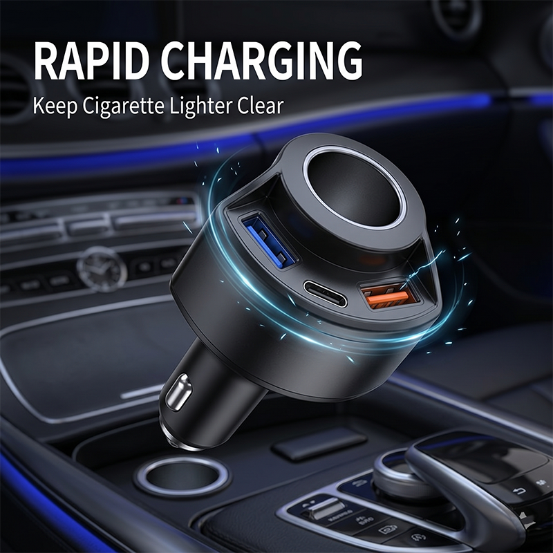 Fast Charging Multi Port Vehic - Usb C Power Adapter ulasan dan harga