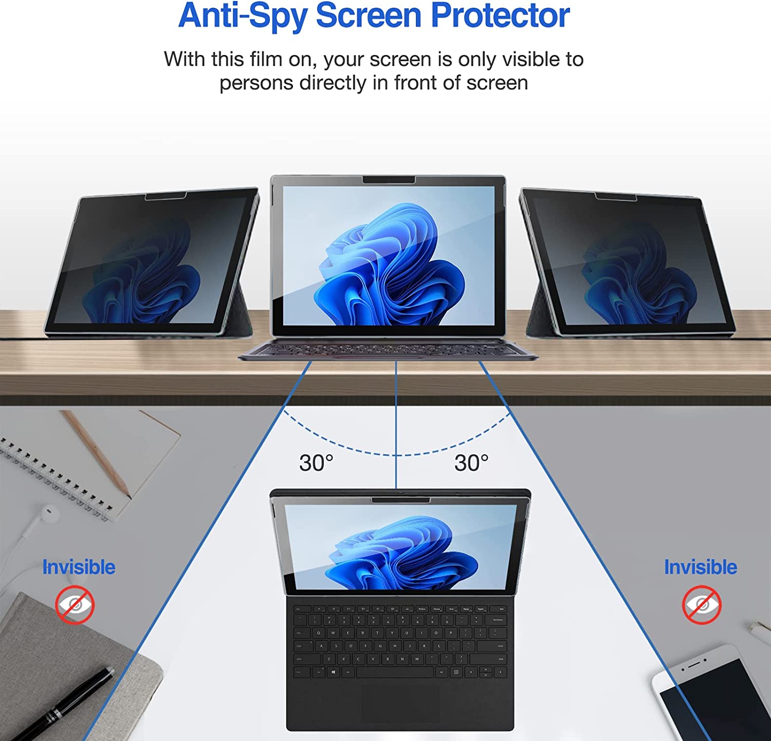 Privacy Filter Tempered Glass  - Privacy Screen Filter ulasan dan harga
