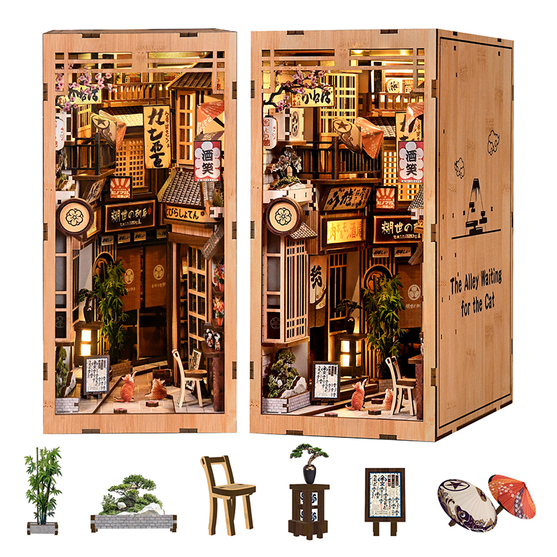 DIY Book Nook Wooden Miniature - Laptop Accessories Light ulasan dan harga