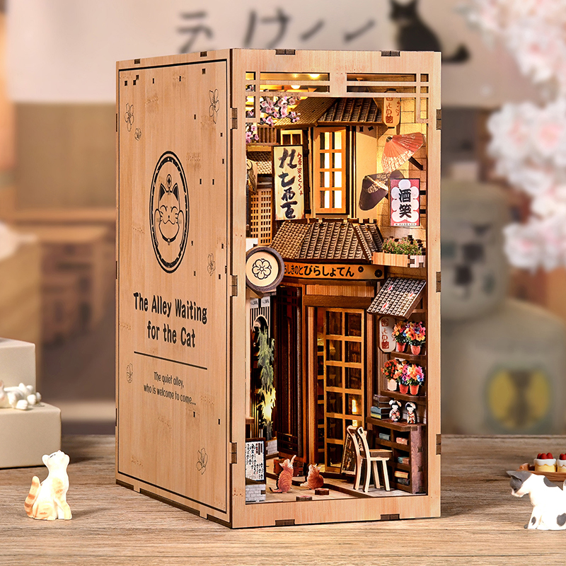 DIY Book Nook Wooden Miniature - Laptop Accessories Light ulasan dan harga