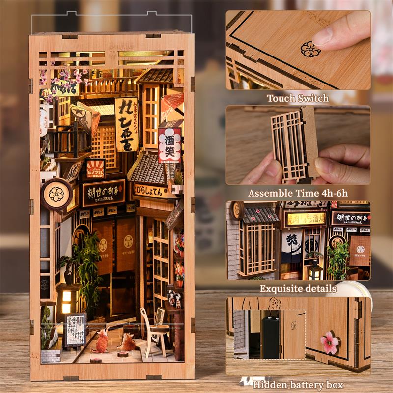 DIY Book Nook Wooden Miniature - Laptop Accessories Light ulasan dan harga