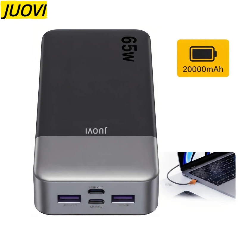 JUOVI 20000mAh Power Bank 65W  - Laptop Accessories Usb ulasan dan harga