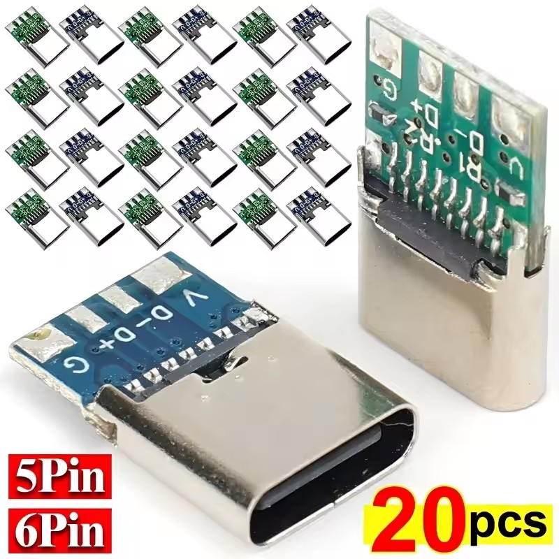 USB Type C Connectors 5 Pin/6  - Usb C Power Adapter ulasan dan harga