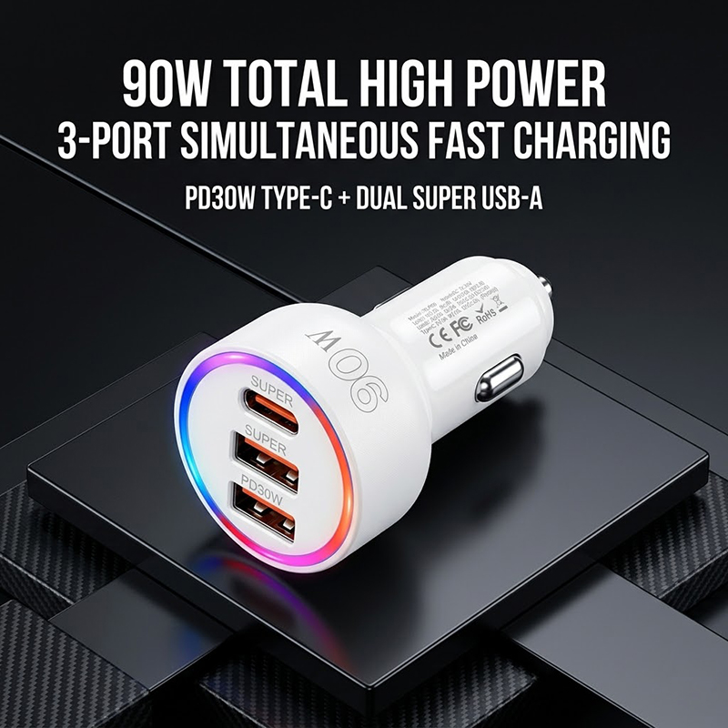 90W Car Charger Adapter with M - Usb C Power Adapter ulasan dan harga