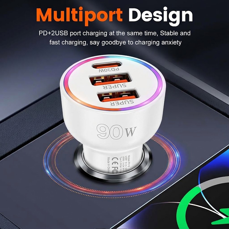 90W Car Charger Adapter with M - Usb C Power Adapter ulasan dan harga