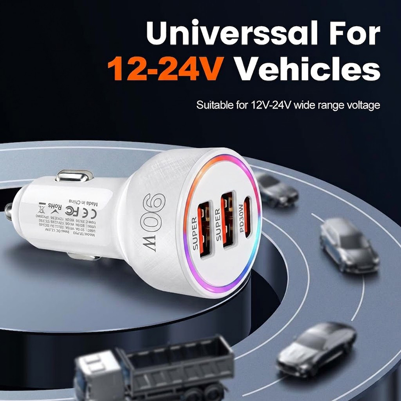 90W Car Charger Adapter with M - Usb C Power Adapter ulasan dan harga